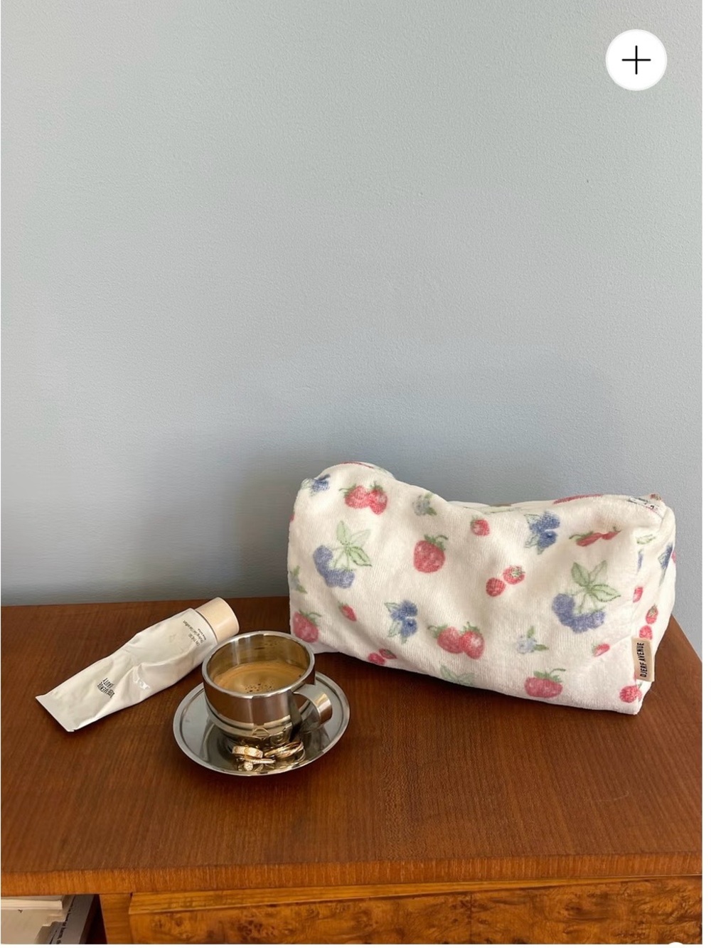 Djerf Avenue summer berries makeup/toiletry bag